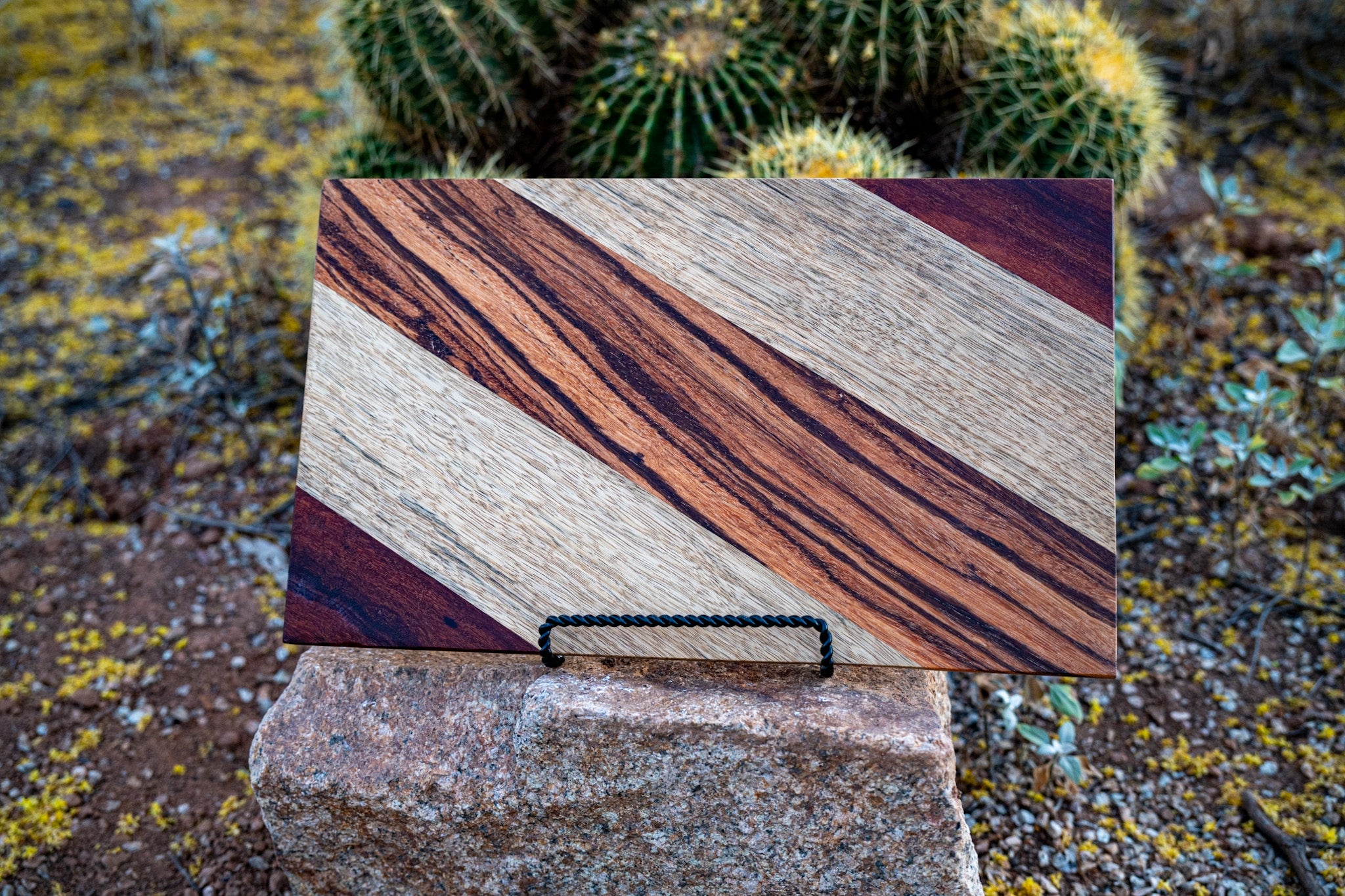 Angled Design - Exotic Wood Cutting Board